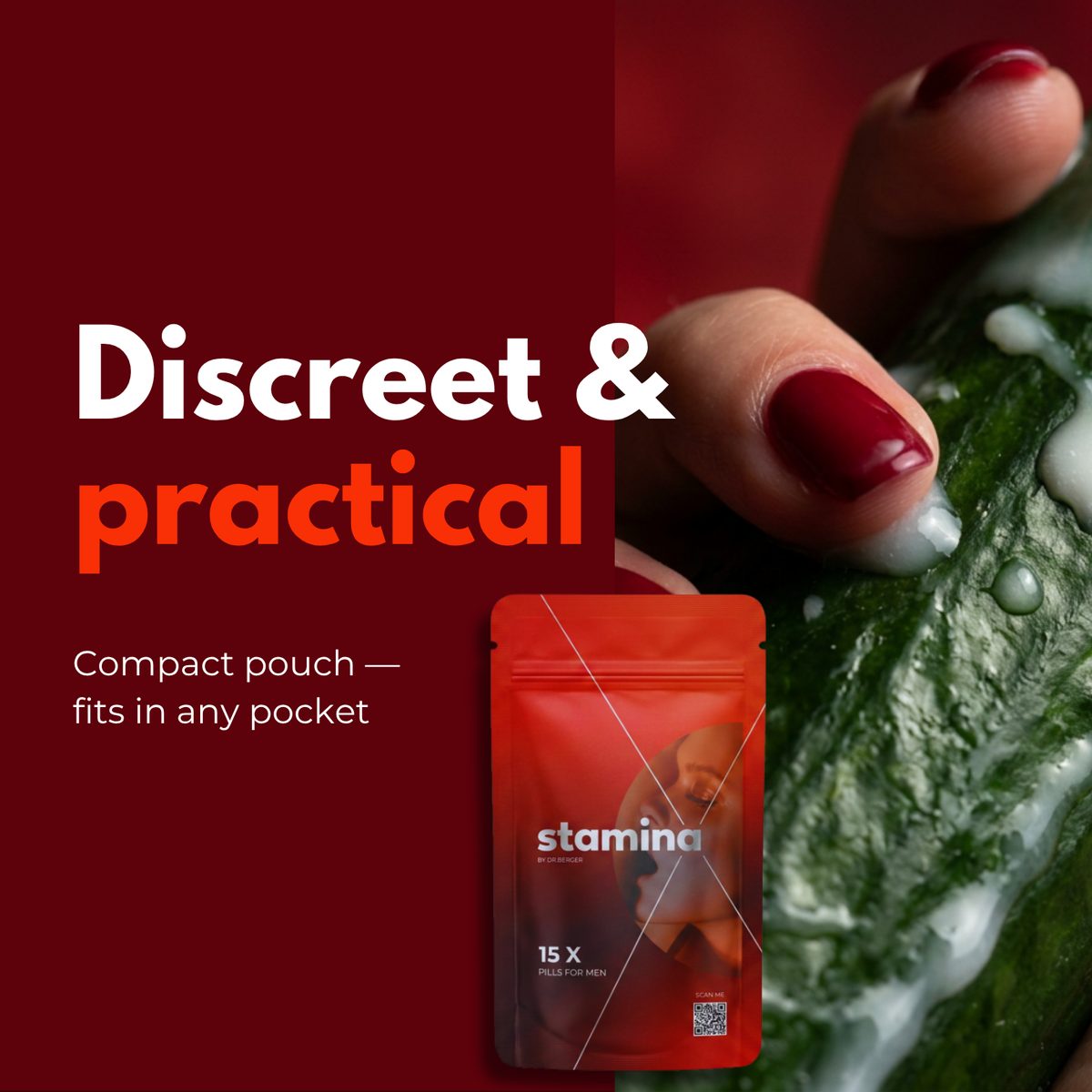 Stamina pouch — discreet and practical, fits in any pocket